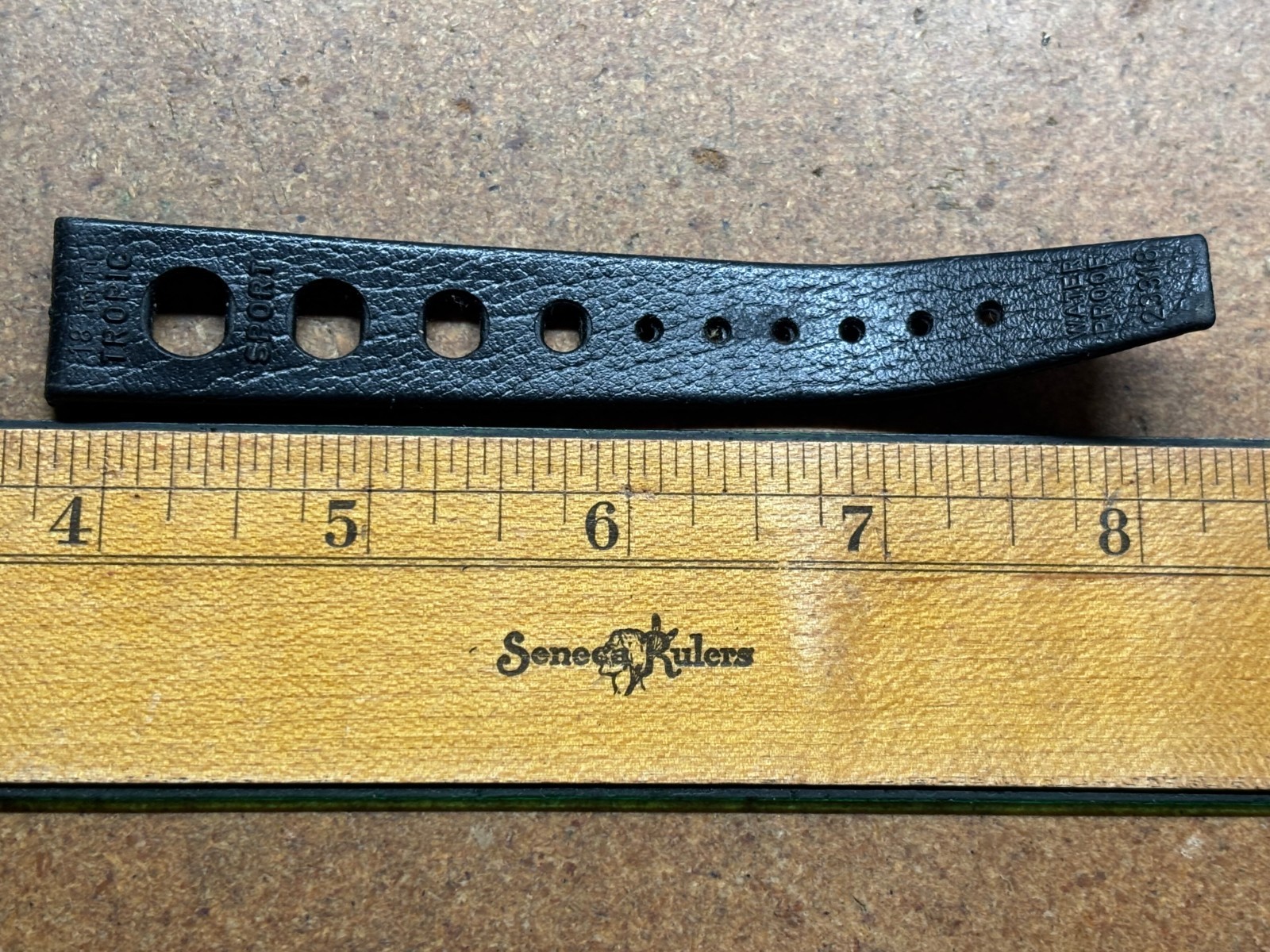 RARE vtg 1970s TROPIC SPORT Waterproof SWISS MADE 18mm DIVER Rubber WATCH BAND