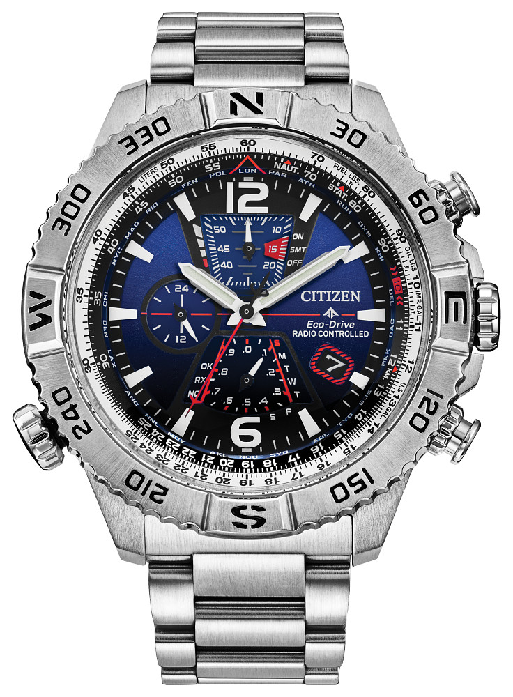 Citizen Promaster Navihawk A-T Eco-Drive Blue Gradient Mens Watch AT8220-55L
