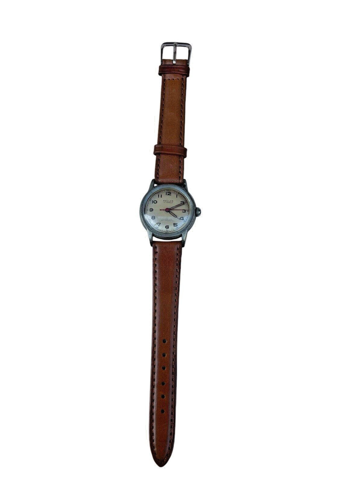 Vintage PALLAS 17 Jewels Incabloc Antimagnetic Manual Mechanical Watch Working