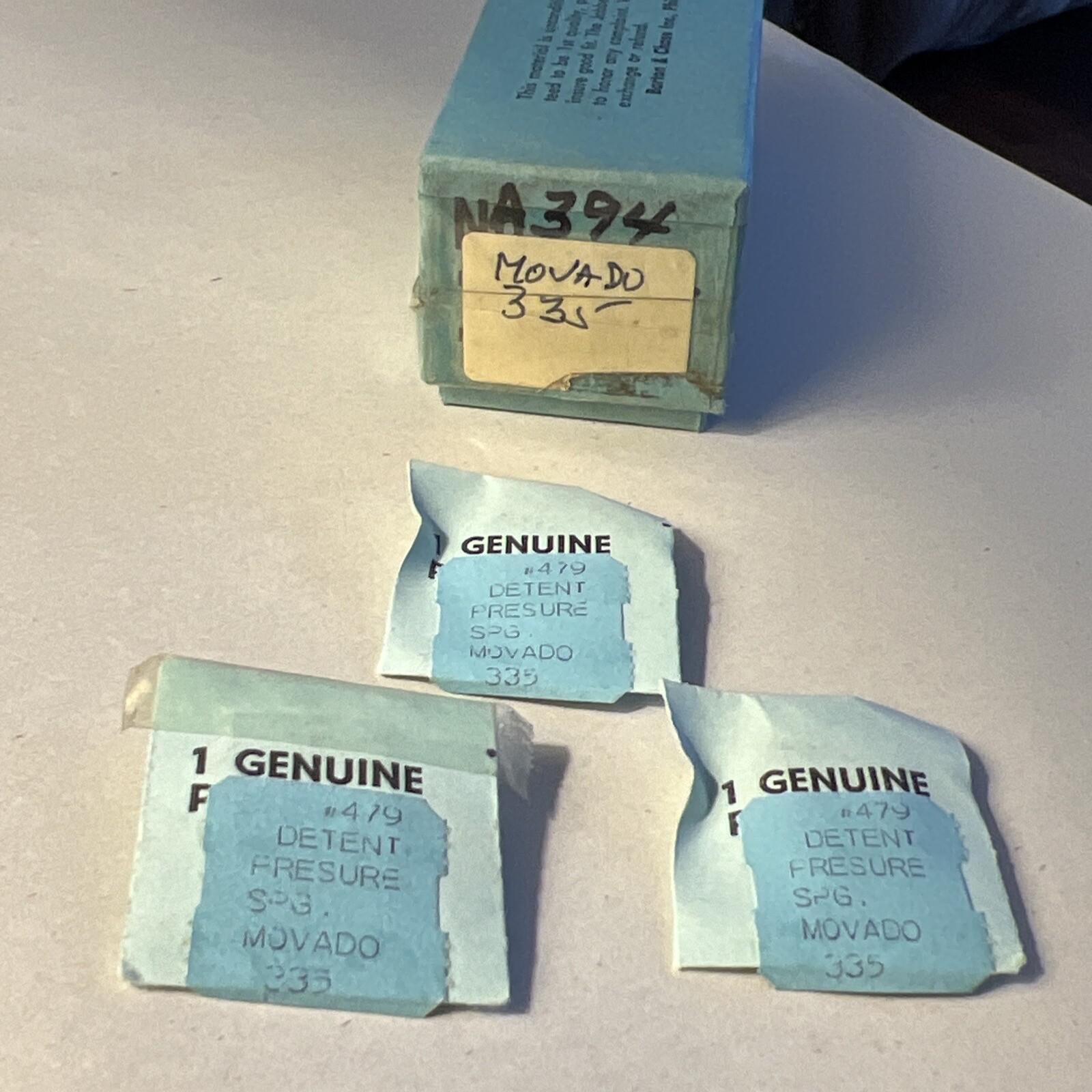 Movado Detent Presure SPG 335 Watch Part Lot Stock#394