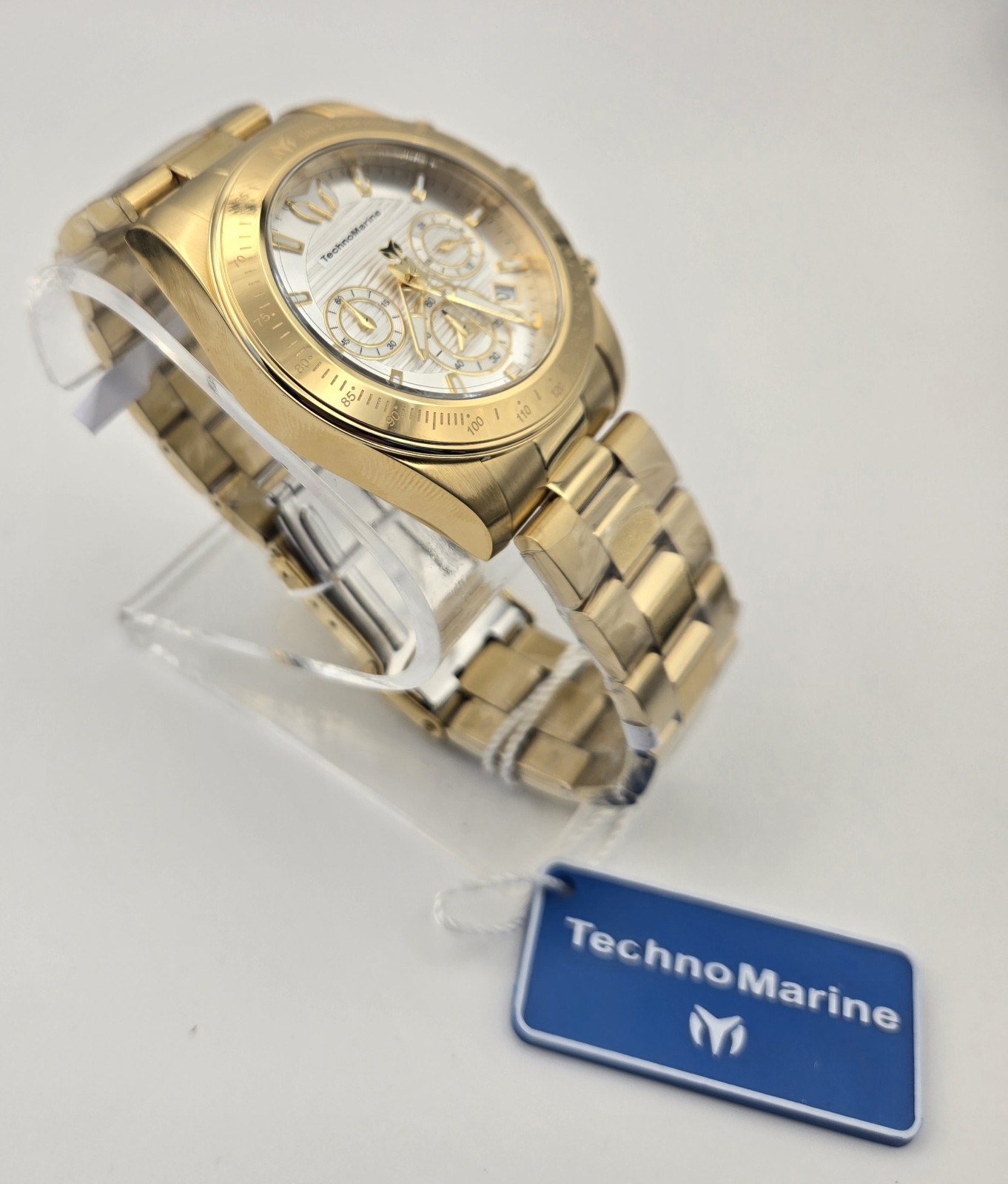 TechnoMarine Manta Ray Men’s Watch 42mm Gold TM-225122 VD53 NEW