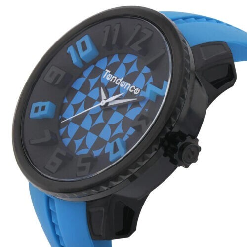 Tendence Round Gulliver Skull Hydrogen Men’s Watch Black Blue – New w/tags