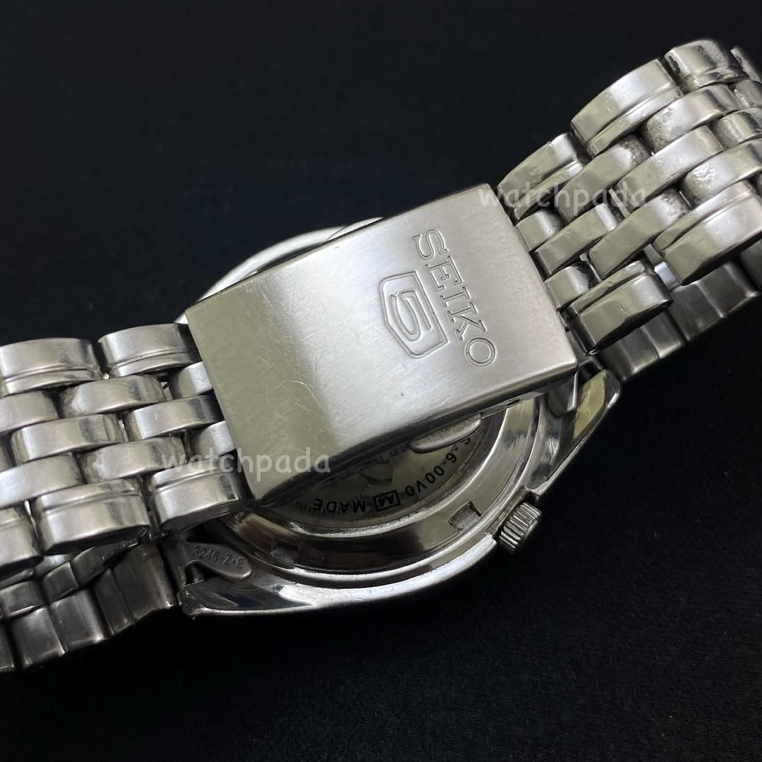 Rare SEIKO5 Rally SNK375K1 Automatic 7S26-00V0 Black Dial Men’sWatch Vintage
