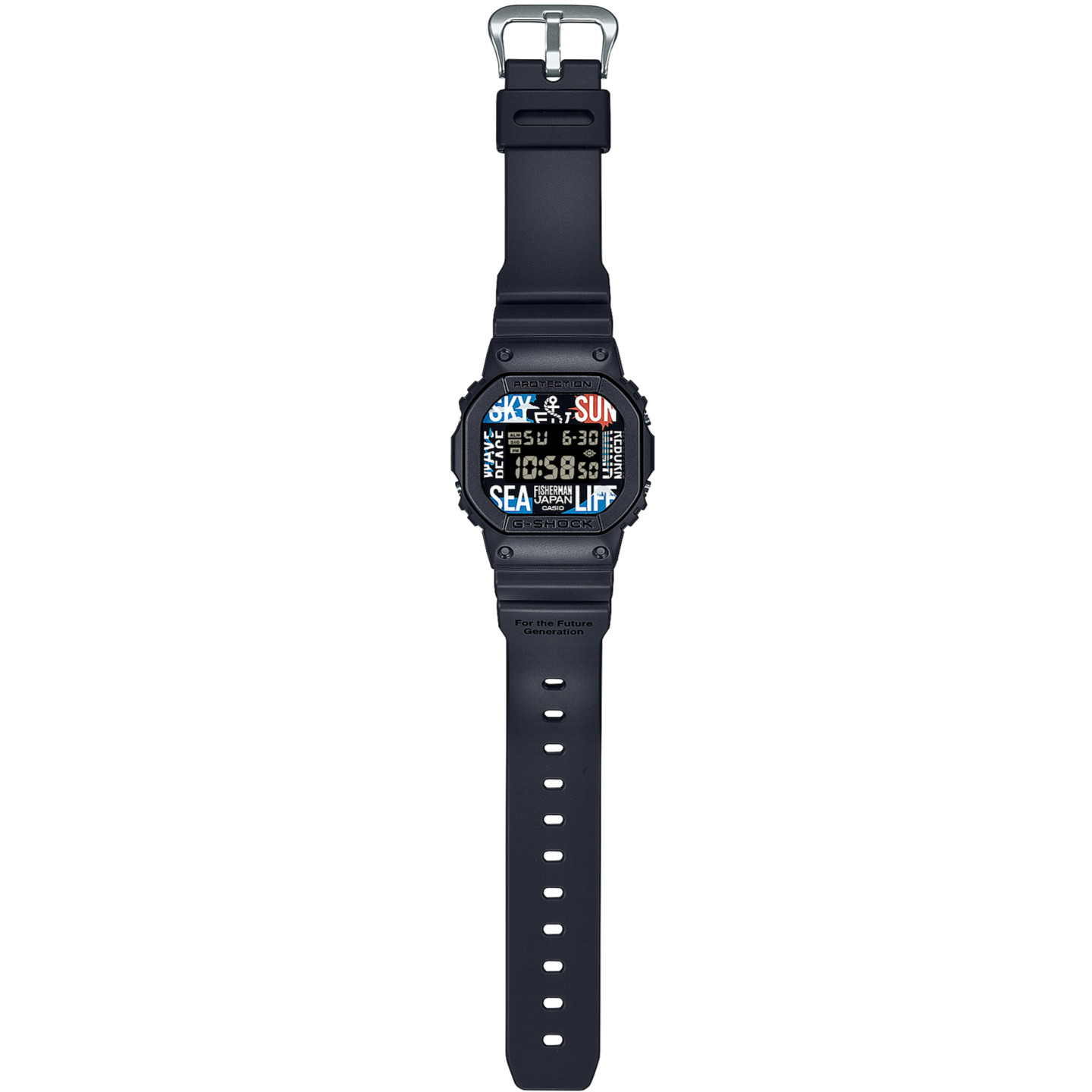 CASIO G-SHOCK DW-5600RF24-1JR Reborn Art Festival x FISHERMAN JAPAN Watch 42.8mm