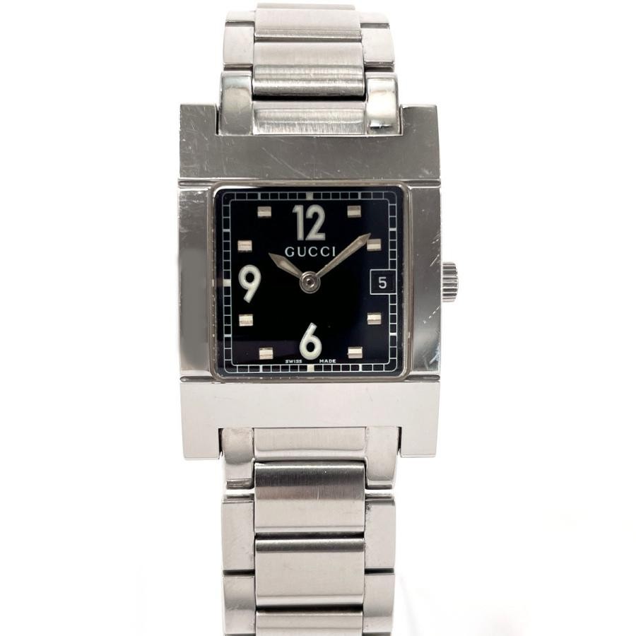 GUCCI Used Watch 7700L Stainless Steel Silver Quartz Square Face