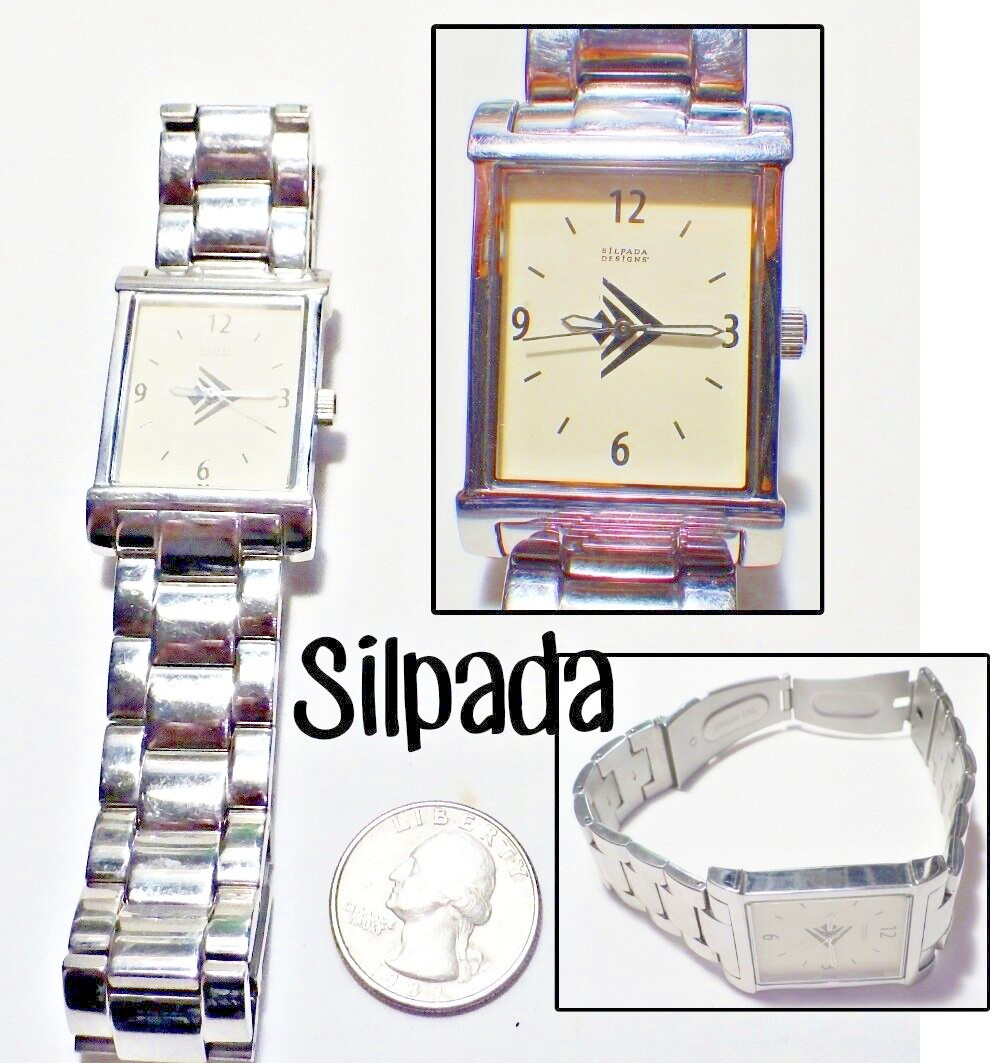 SILPADA Man’s/Boyfriend Quartz Watch Rectangle Face Deployment Band New Battery