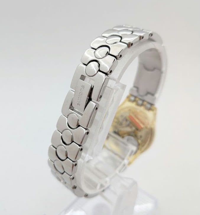 Swatch Lady AG2002 Analog Quartz Watch Small Size Metal Band Used Good Conditio