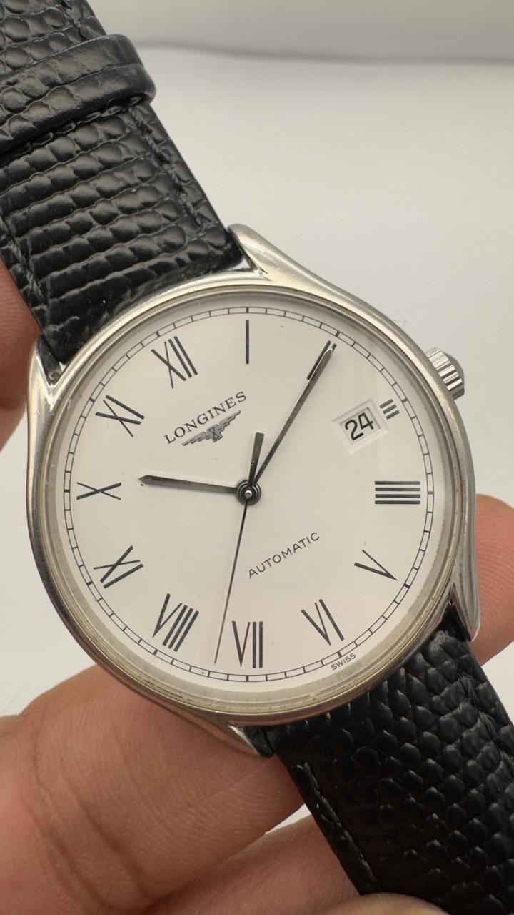 Longines Lyre Automatic 35mm White Roman Dial Ref L4.860.4 Men’s Watch Vintage