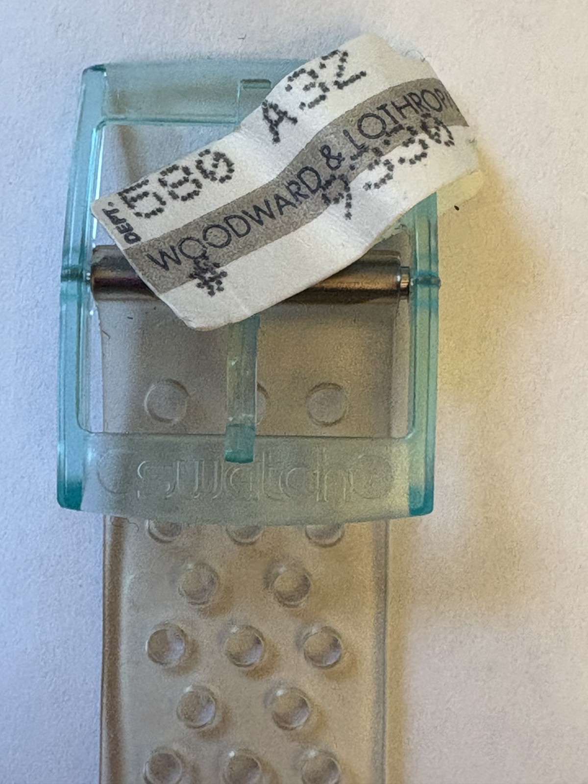 Vintage Swatch Scuba 200 Jelly Bubbles Clear Aqua w/ Box Papers Runs *Box damage