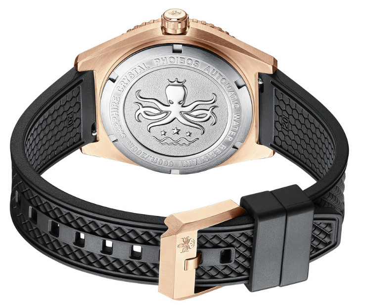 PHOIBOS Argo Bronze 200M Automatic Diver Watch PY057B Spiral Sunray Blue
