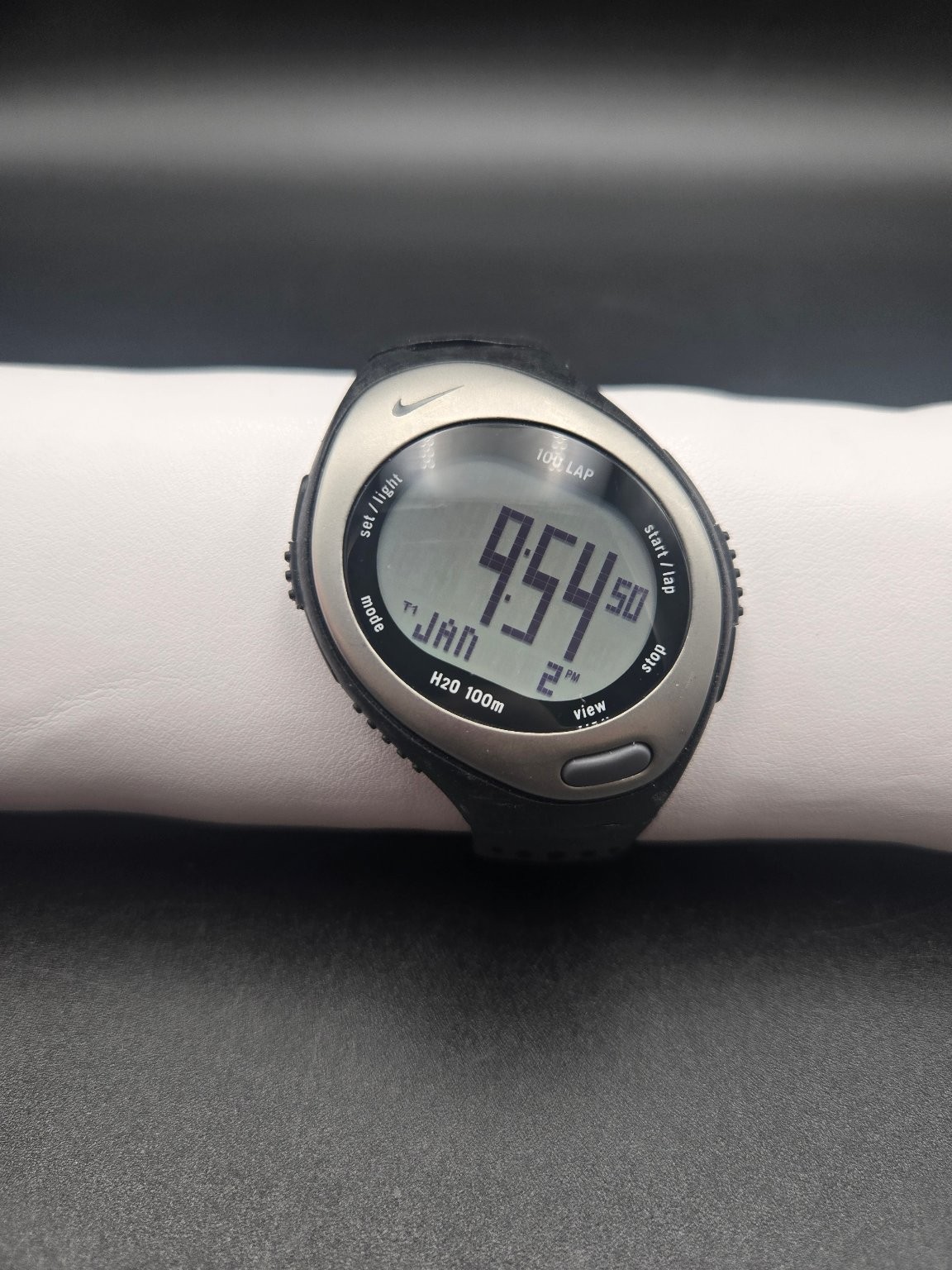 Nike Watch Bowerman Series Triax Speed 100 Lap Black Digital 100m New Battery