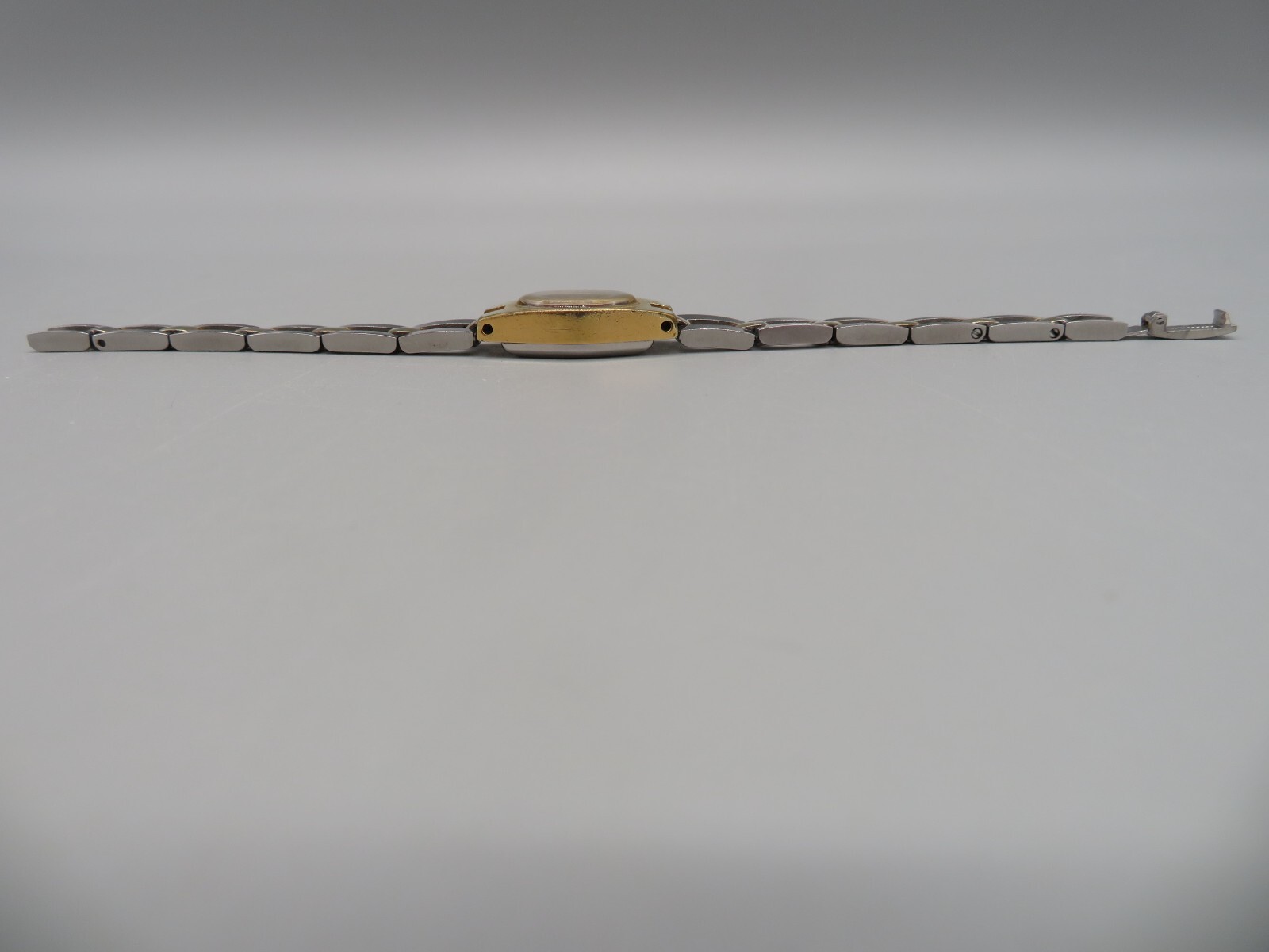VTG Seiko Watch 11-8079 Brown/Orange Oval Dial 2 Tone Band Manual Wind Works
