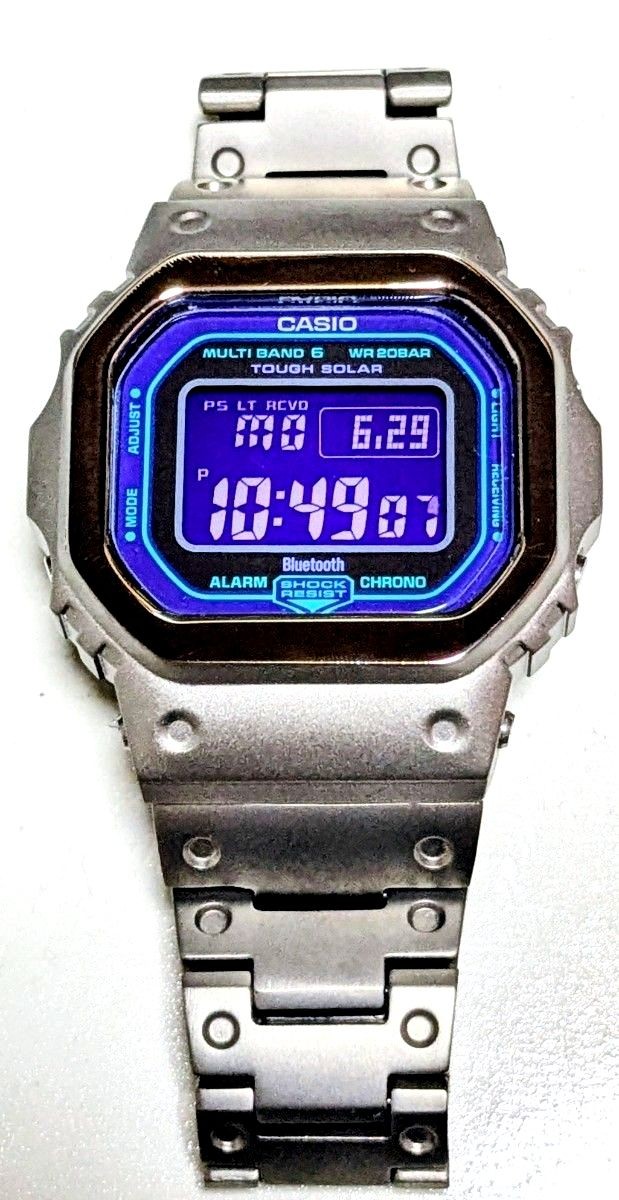 Until the 10th New exterior G-Shock GW B5600 Blue Display Full Titanium Radio So