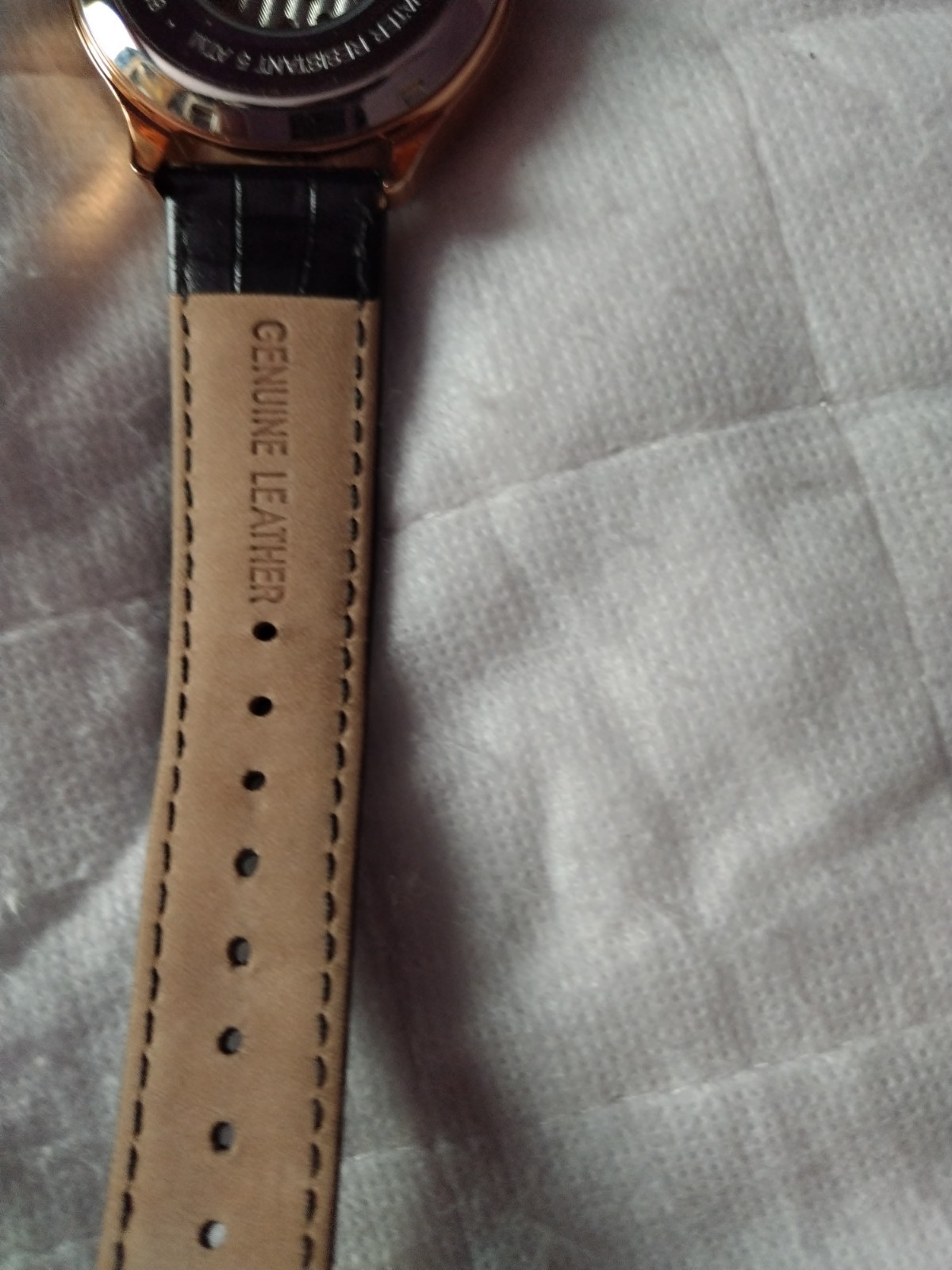 Thomas Earnshaw Men’s Automatic Skeleton Watch. Rose Gold Tone. Black Strap VGC