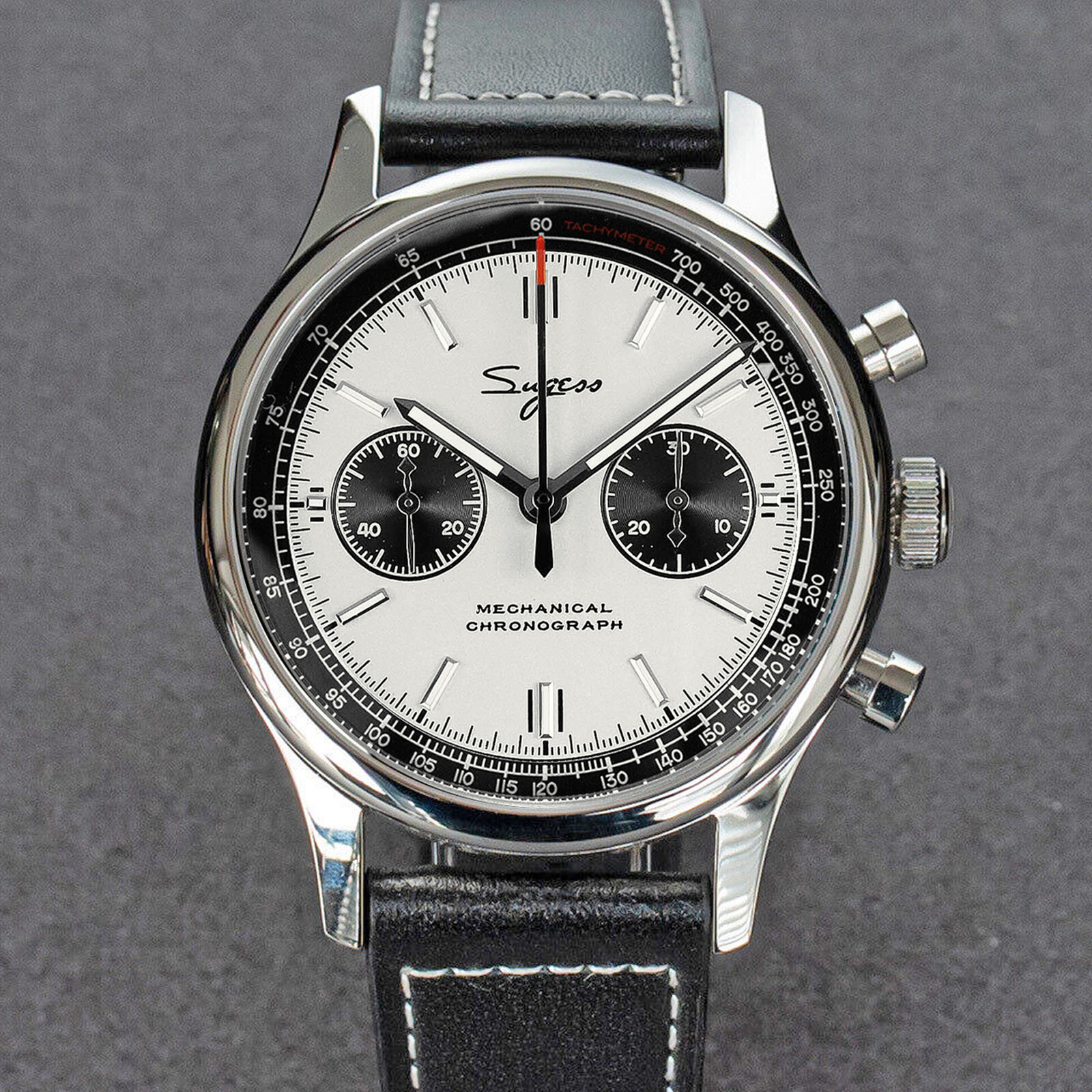 Sugess Chrono Heritage SWANNECK Panda Dial Chrono Watch SEAGULL 1963 SUPANK300SN