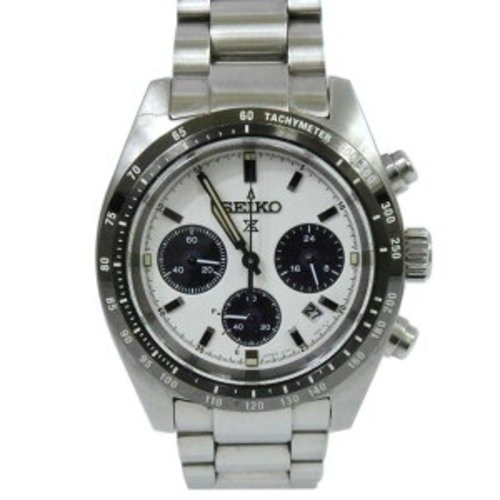 SEIKO Prospex Speedtimer SBDL085 White Panda Solar Chronograph Men Watch