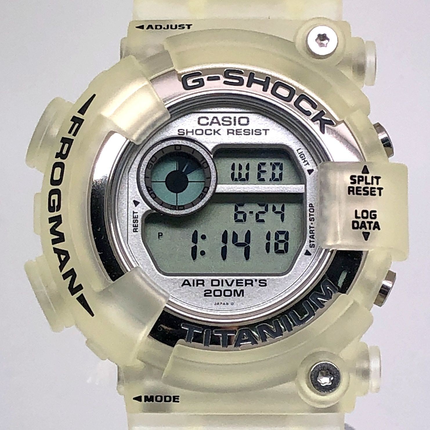 G SHOCK DW 8201WC 8T FROGMAN WCCS Frogman Titanium Skeleton Black Logo Triple Ma