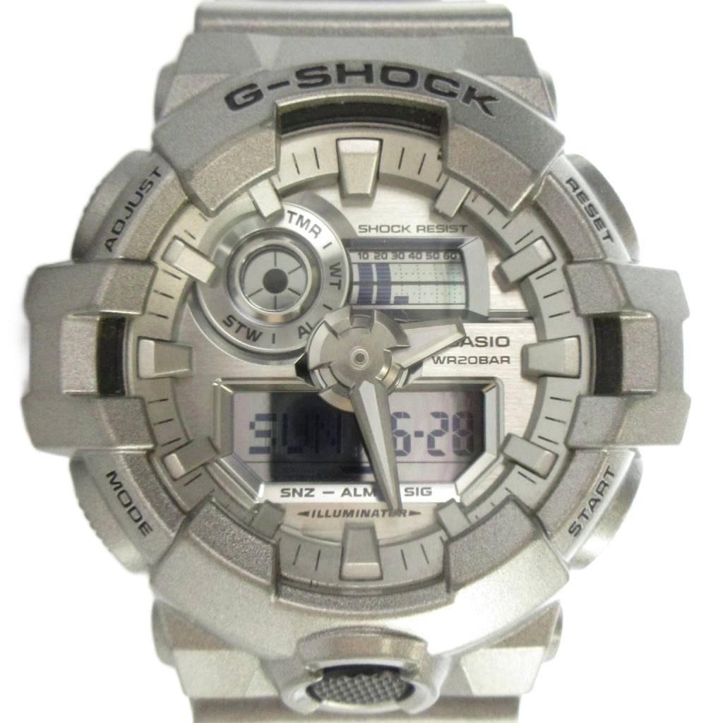 Casio G-Shock GA-700FF Quartz Ana-Digi Watch Silver 50mm Stainless Steel Men