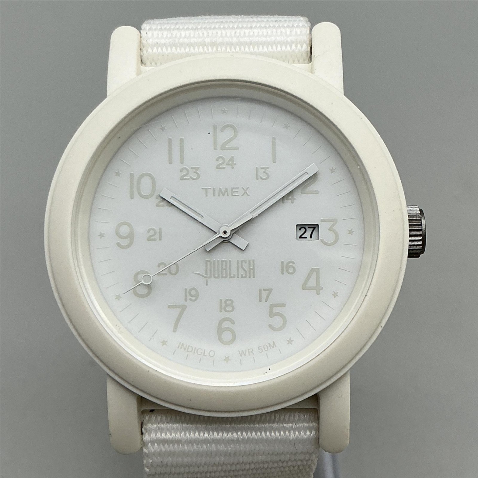 Timex Camper TW2P88200 Men Watch 40mm White Indiglo Date 50m New Battery