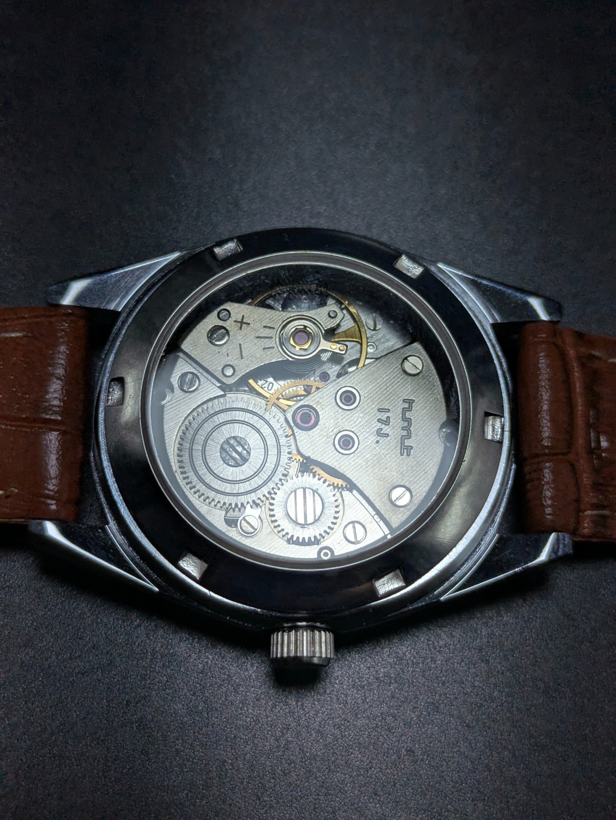 vintage HMT HIMALAYA manual winding 17 jewels white dial men’s watch