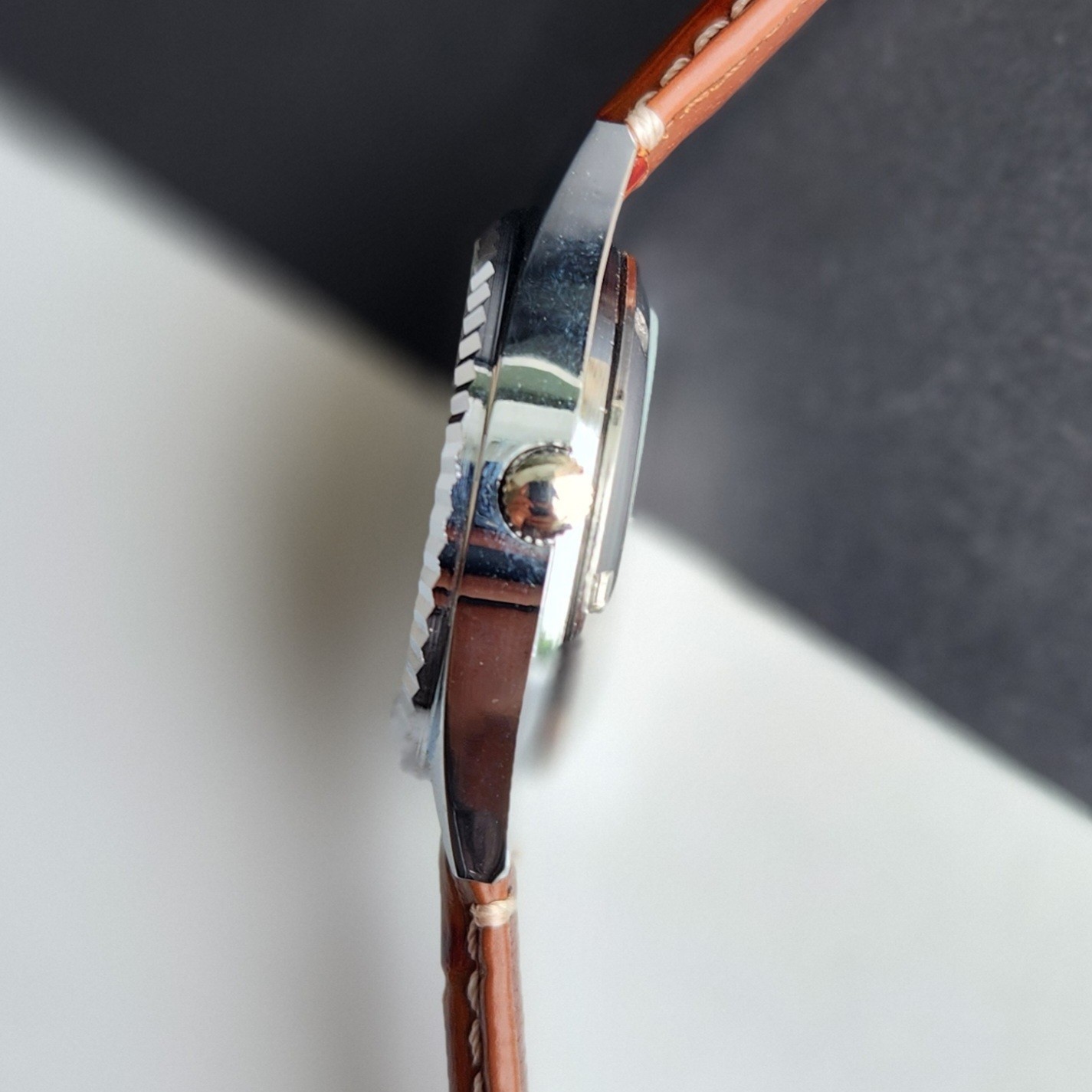 Vintage HMT Kohinoor Fluted Bezel Mechanical Hand Winding Wrist Watch A16