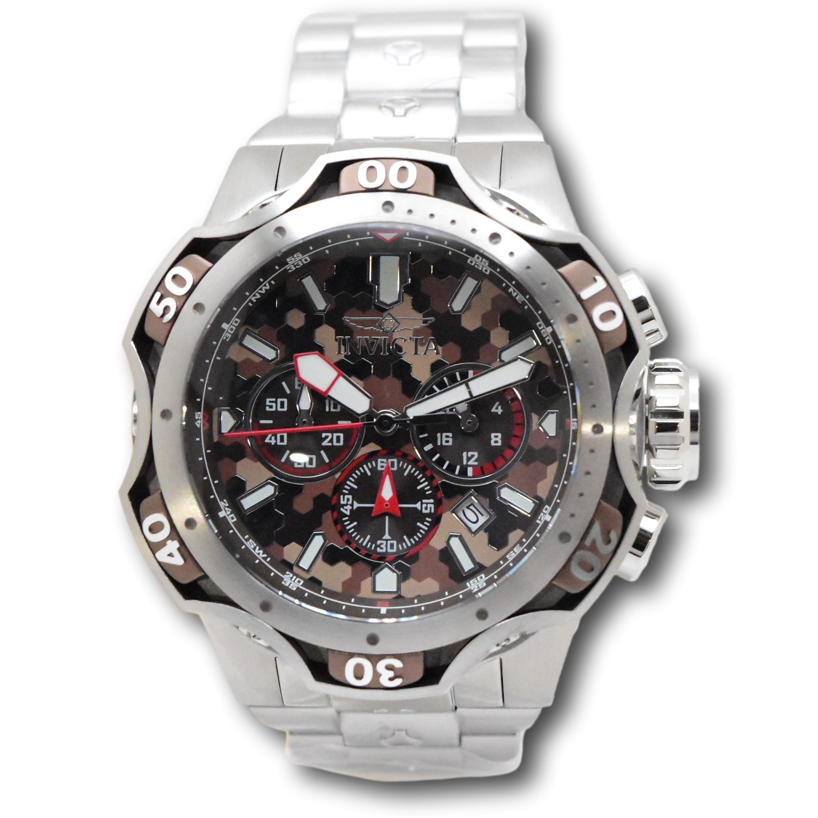 Invicta Venom Combat Men’s 52mm Desert Camo Quartz Chrono Watch 47757