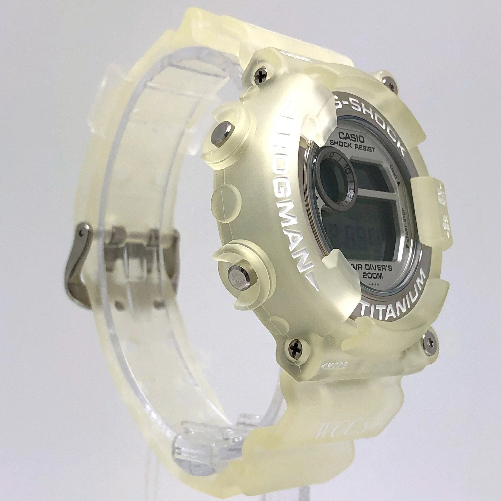 G-Shock DW-8201WC-7T Frogman Skeleton Titanium Watch White From Japan