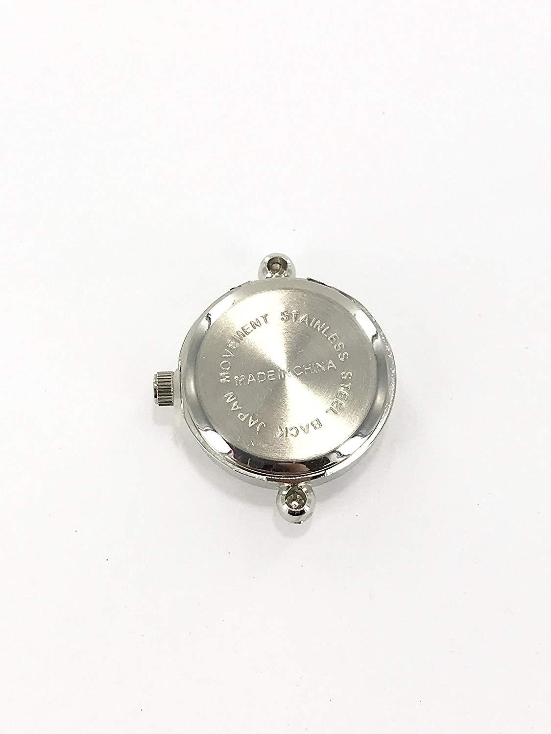 Heda 20 pcs Beading Watch Faces for Jewelry making Silver Round White 20 mm