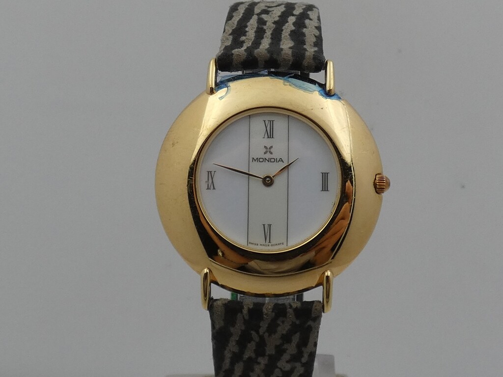 MONDIA BY ZENITH 18 KT GOLD G.F. NEW OLD STOCK 80s Never Worn Watch