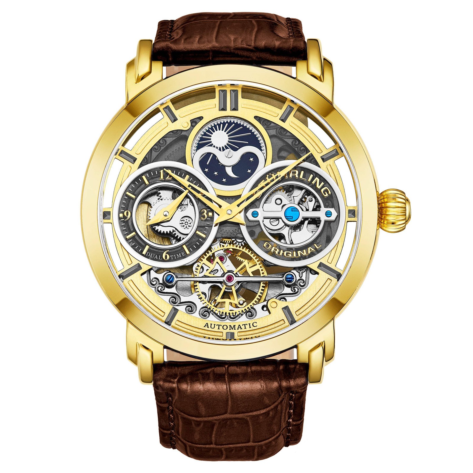 Legacy Brown/Gold Leather | Gold Dial Wristwatch 371A.03