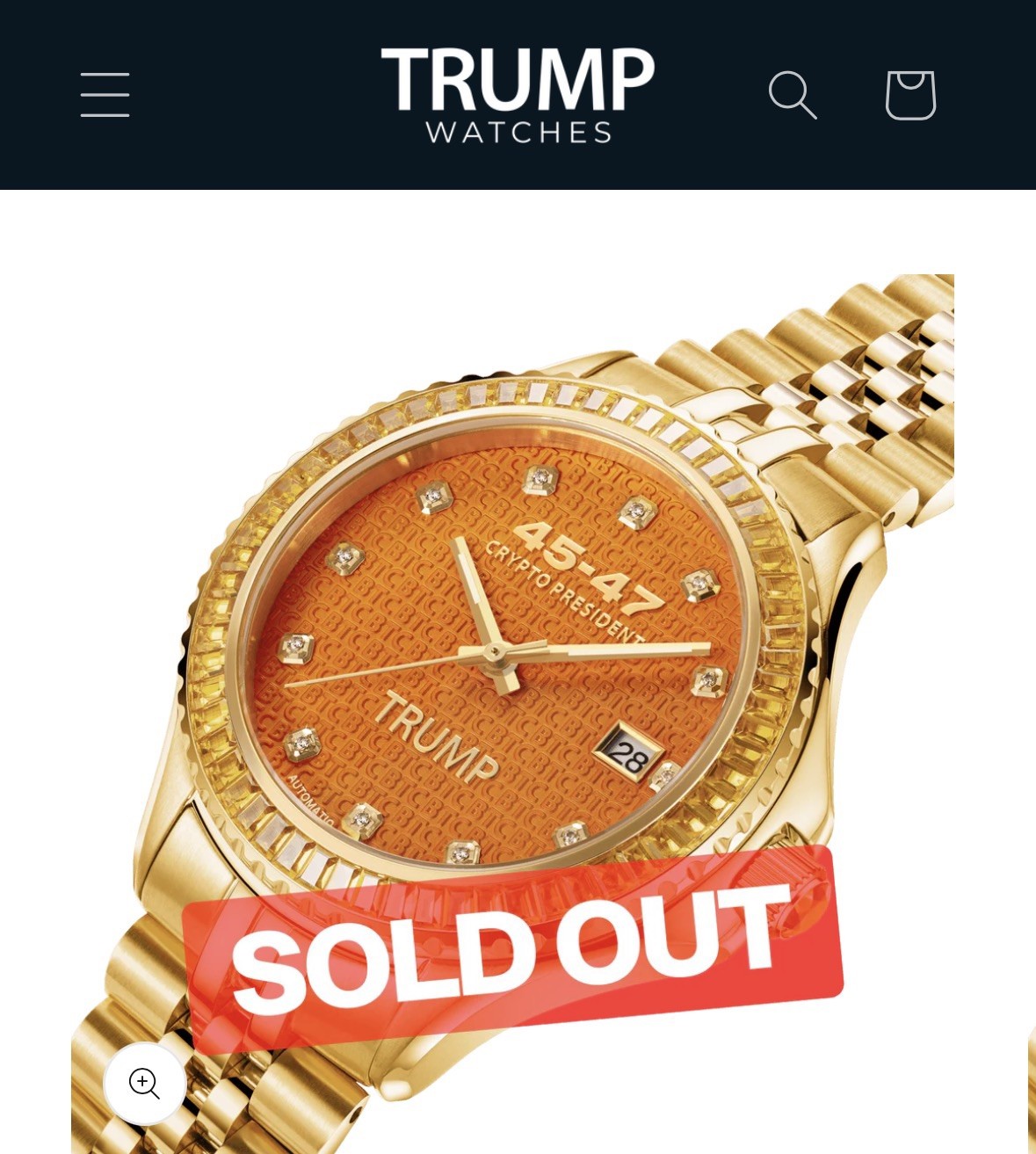 Trump Watches TRUMP CRYPTO PRESIDENT JEWEL 47. #61/250 NUMBERED LIMITED EDITION