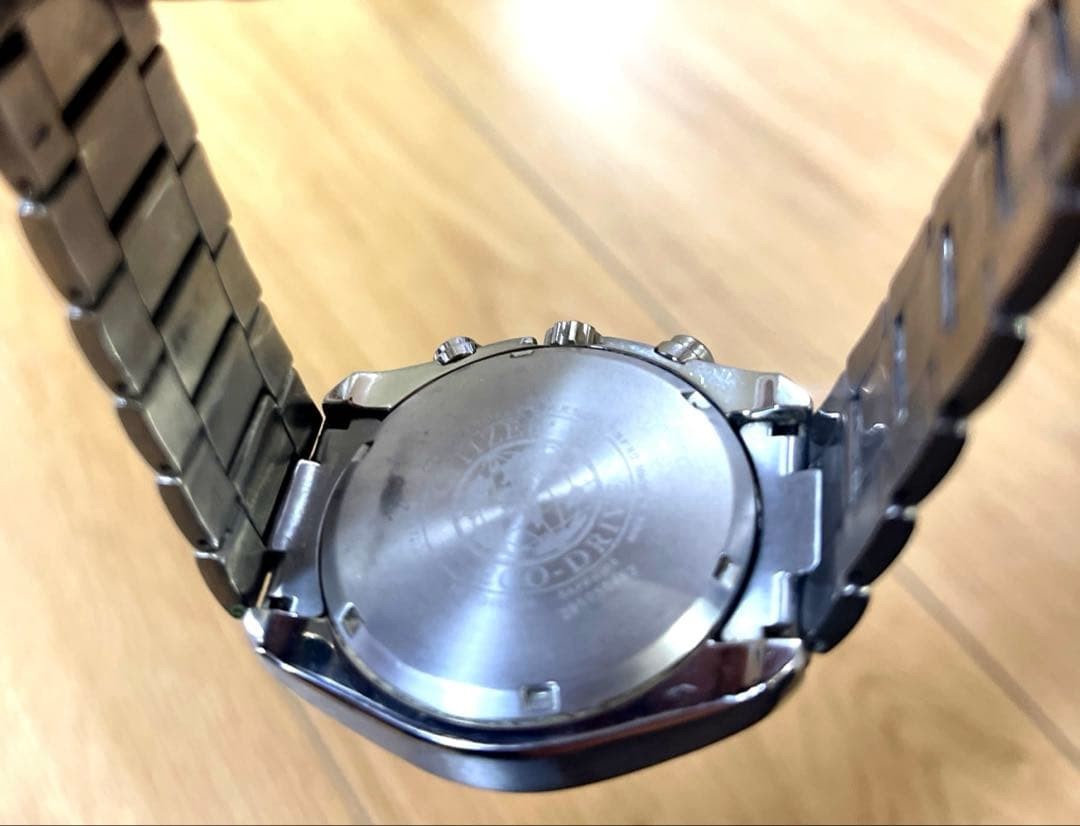 Citizen Eco-Drive Chronograph CA0021-53A B612-S068576 Titanium Full Links
