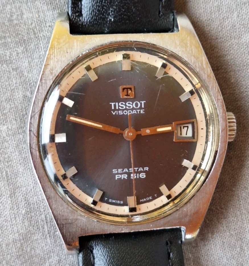 Two Vintage Tissot used mens watches as as shown.
