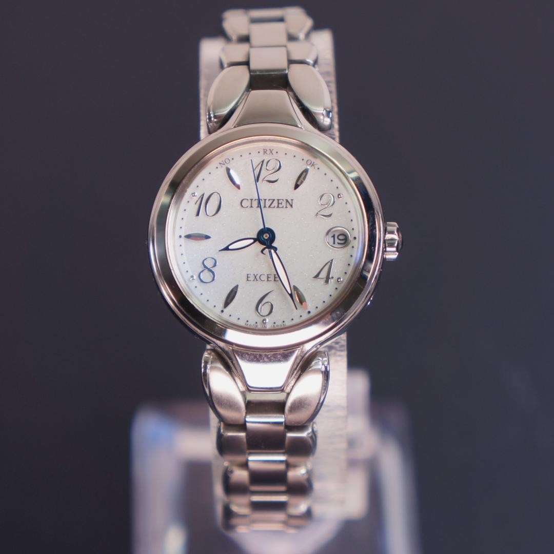 CITIZEN EXCEED Radio-Controlled Solar Titanium Watch ES8040-54A From Japan