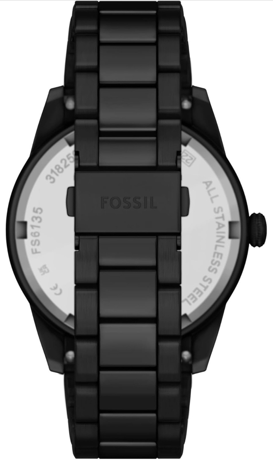 Fossil Men’s Watch, Stainless Steel, NEW Without Box, Black