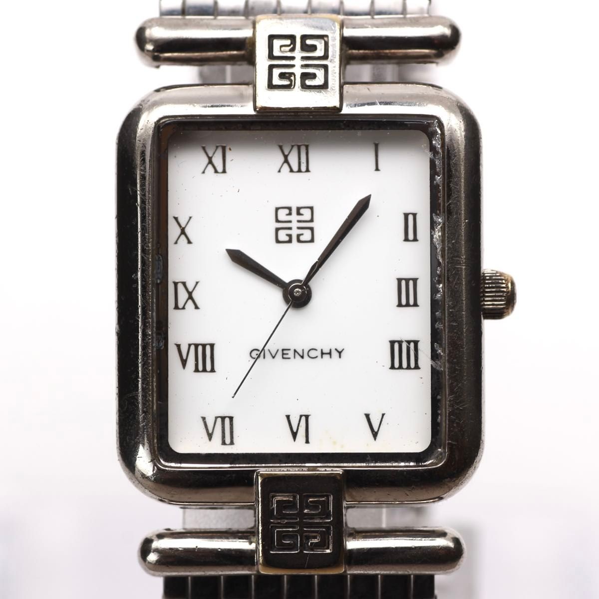 Givenchy Life Vintage 90s Quartz Men’s Watch Square White Dial OS.15.XV Working