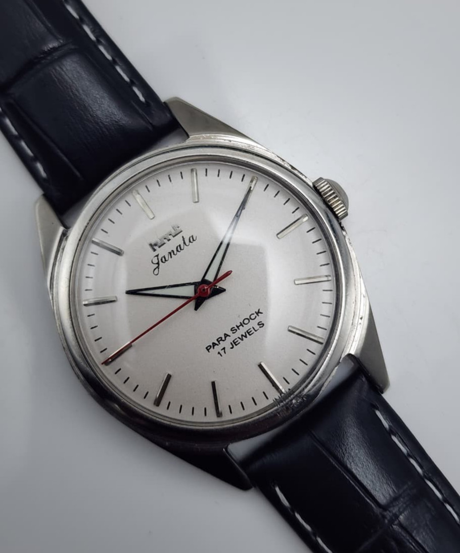 HMT Janata Para Shock 17 Jewels Pearl Dial Mechanical Hand Winding Men’s Watch