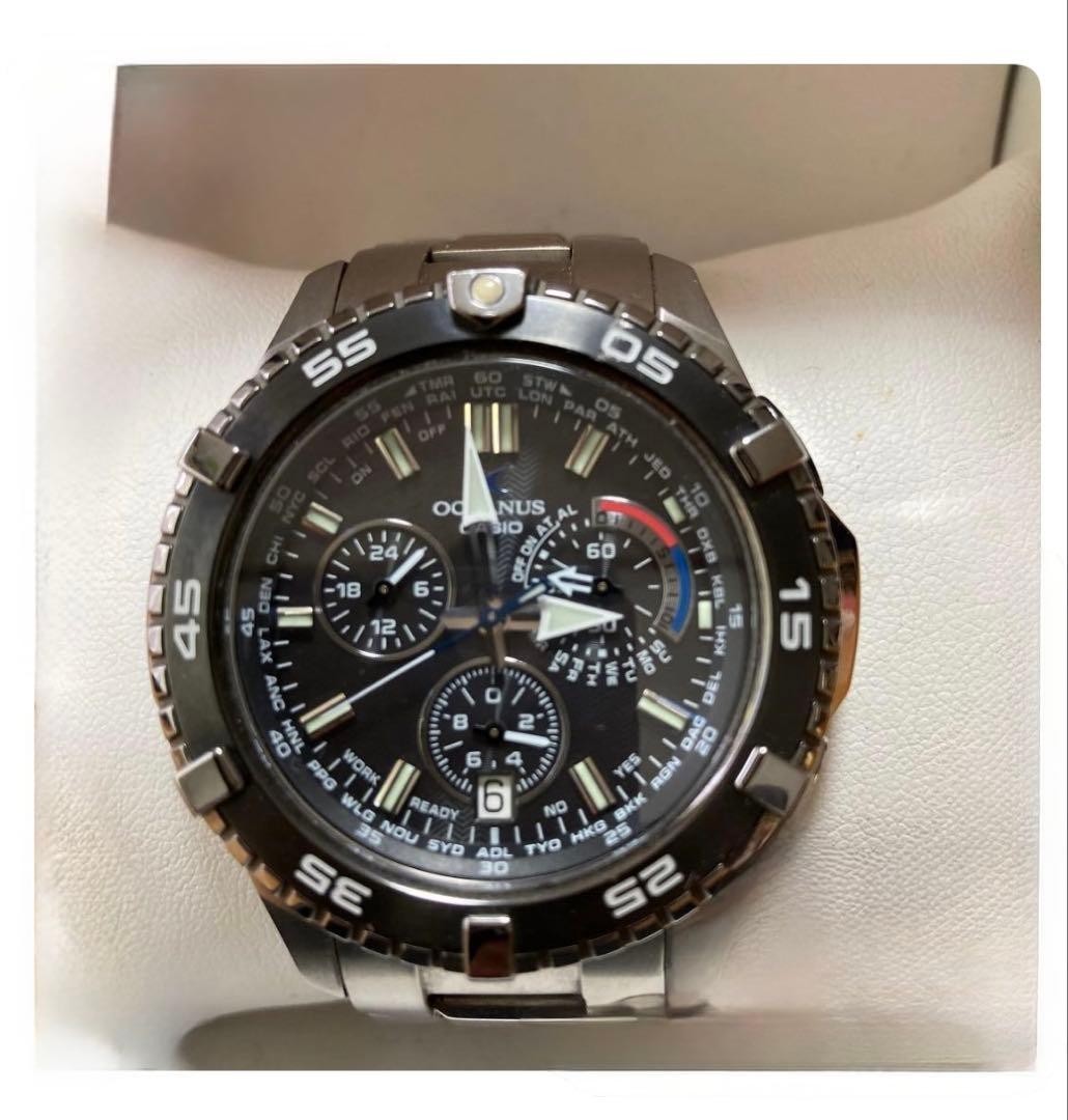 Casio Oceanus Cachalot OCW-P500TDJ-1A1JF Tough Solar Radio Titanium Full Set