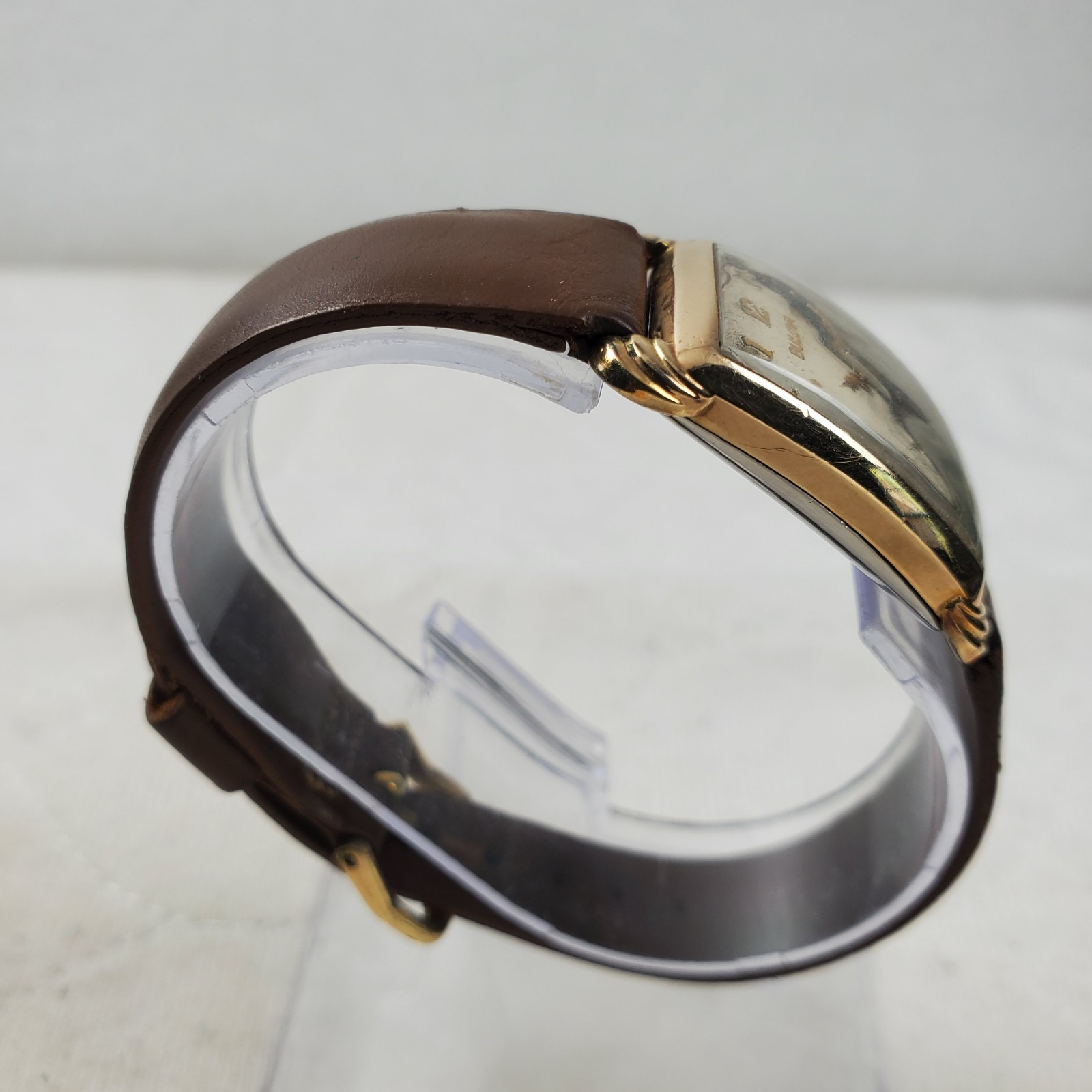 RARE VINTAGE 1940’S BULOVA TANK MECHANICAL HANDWIND ART DECO 21MM MEN’S WATCH