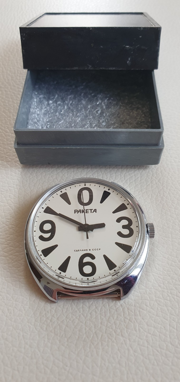 Vintage USSR Watch RAKETA BIG ZERO 2609.HA Soviet Mechanical Time Capsule BOX