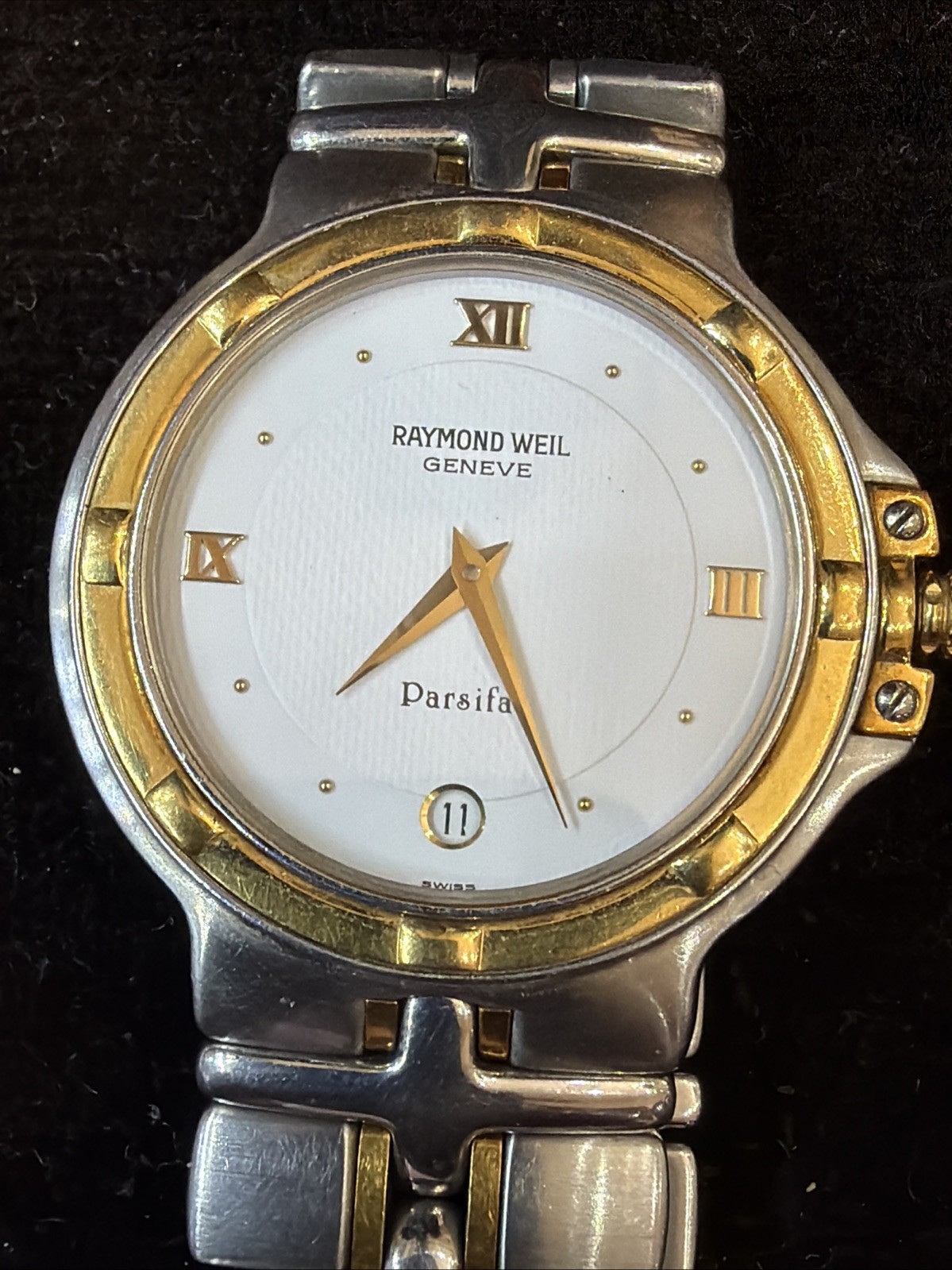 Vintage Raymond Weil Parsifal 9190 Swiss Quartz Steel & Gold Men’s Wristwatch