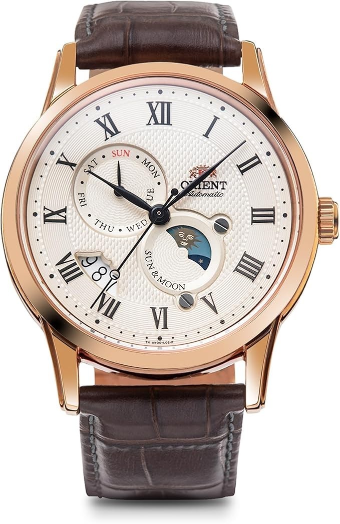 ORIENT Classical SUN & MOON Mechanical Men’s Watch RN-AK0001S Made in Japan NEW