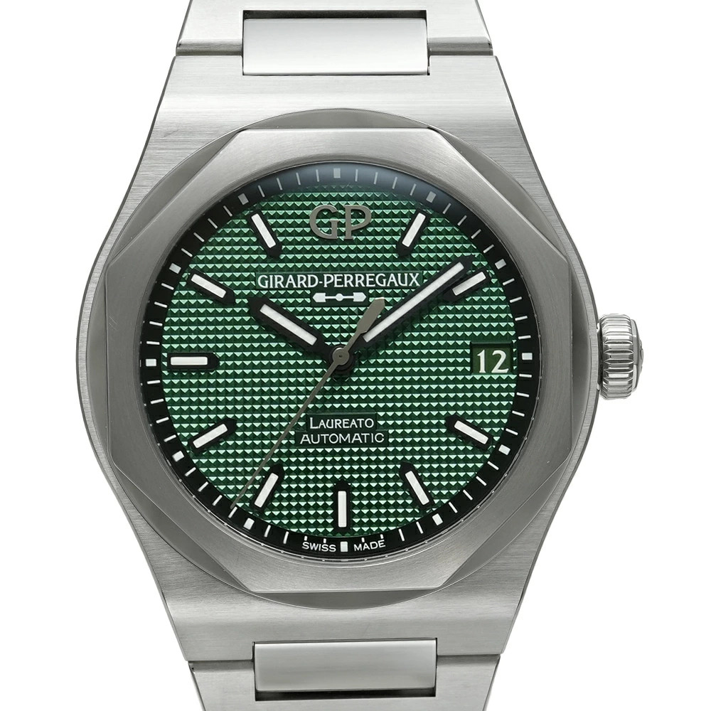 GIRARD-PERREGAUX Laureato 81010-11-3153-1CM Green Men’s Used Watch #61123