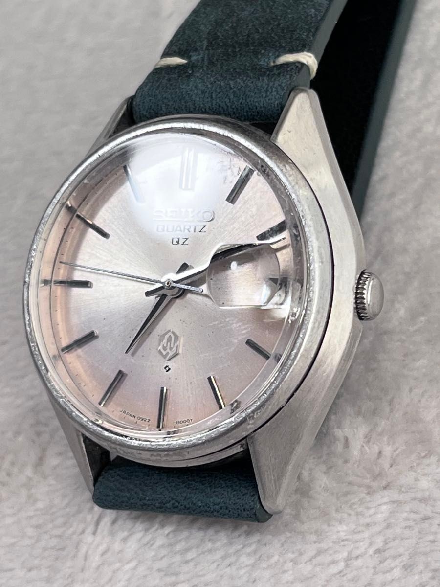 [EXC] Seiko Quartz QZ 0922-8000 Pearl White Dial Vintage Mens Watch Japan
