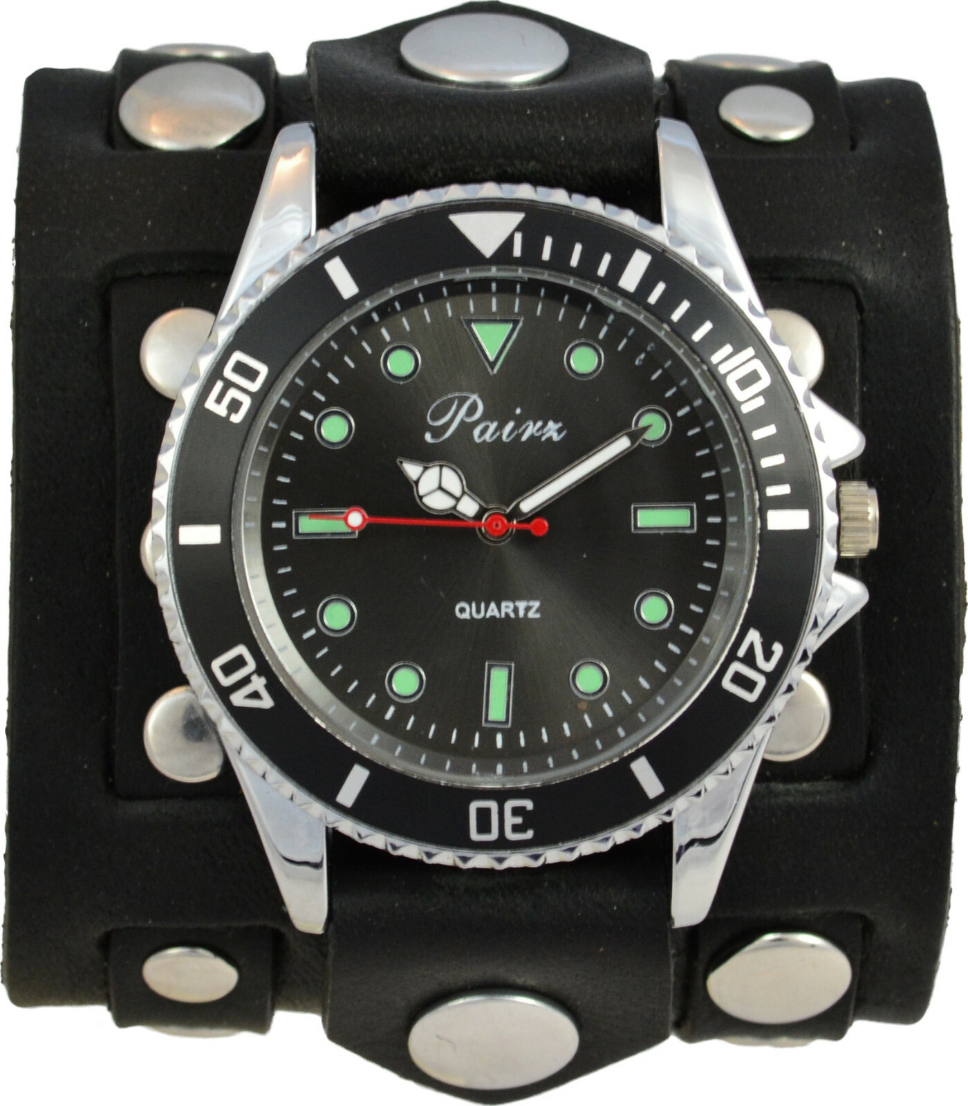 CuffWatches – Women’s Leather Biker Watch With Studs