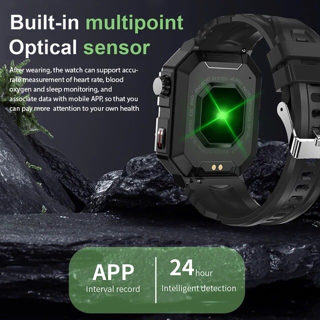 Bluetooth Smart Watch for Men (Answer/Make Calls)Rugged Tactical Fitness Tracker