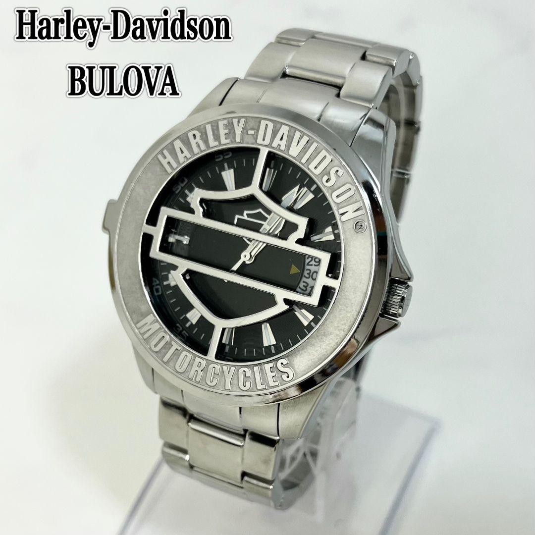 Harley-Davidson BULOVA Date Black Dial Quartz Watch