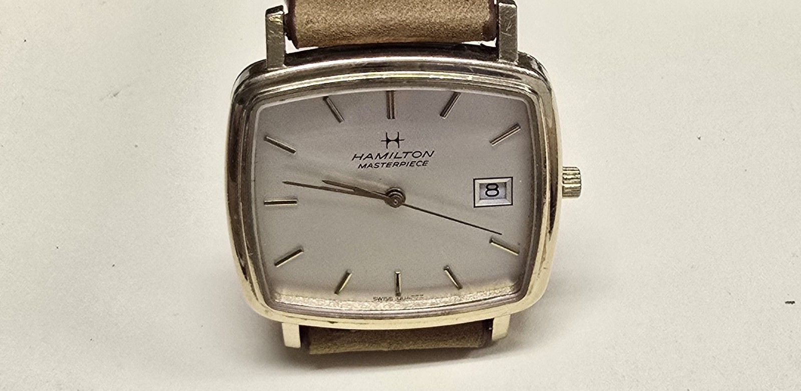Hamilton Masterpiece Quartz Date Watch.Vintage,Serviced 10K Gold Filled.