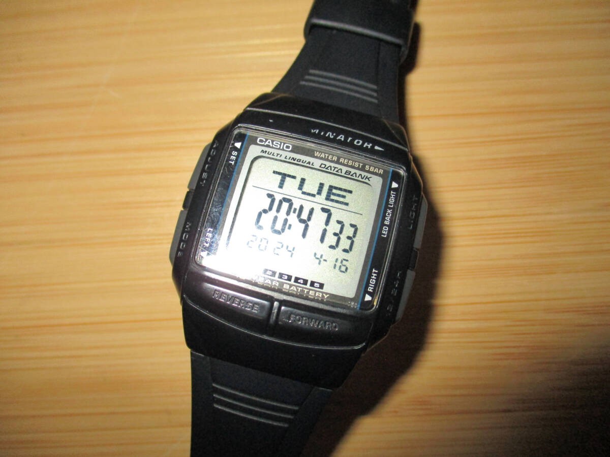 Casio 2515 DB 36 Data Bank Wristwatch Black Vintage Timepiece Authentic