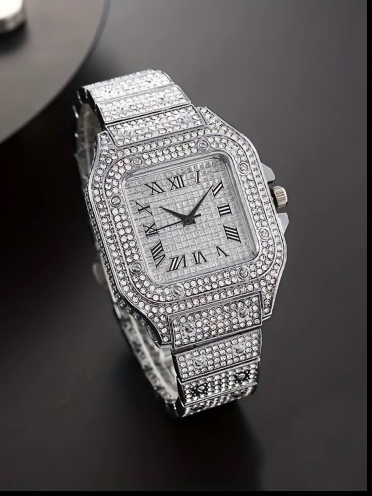 Men’s lab created gemstone watch